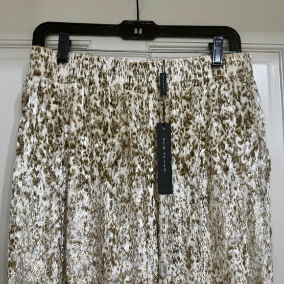 NEW with Tags $325 Ellie Tahari Pant Gold and Off White SZ M - Picture 6 of 8
